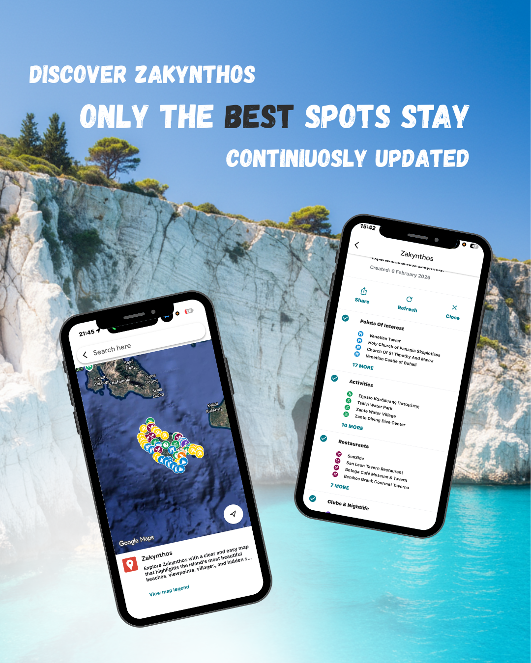 Zakynthos Travel Map (Greece)