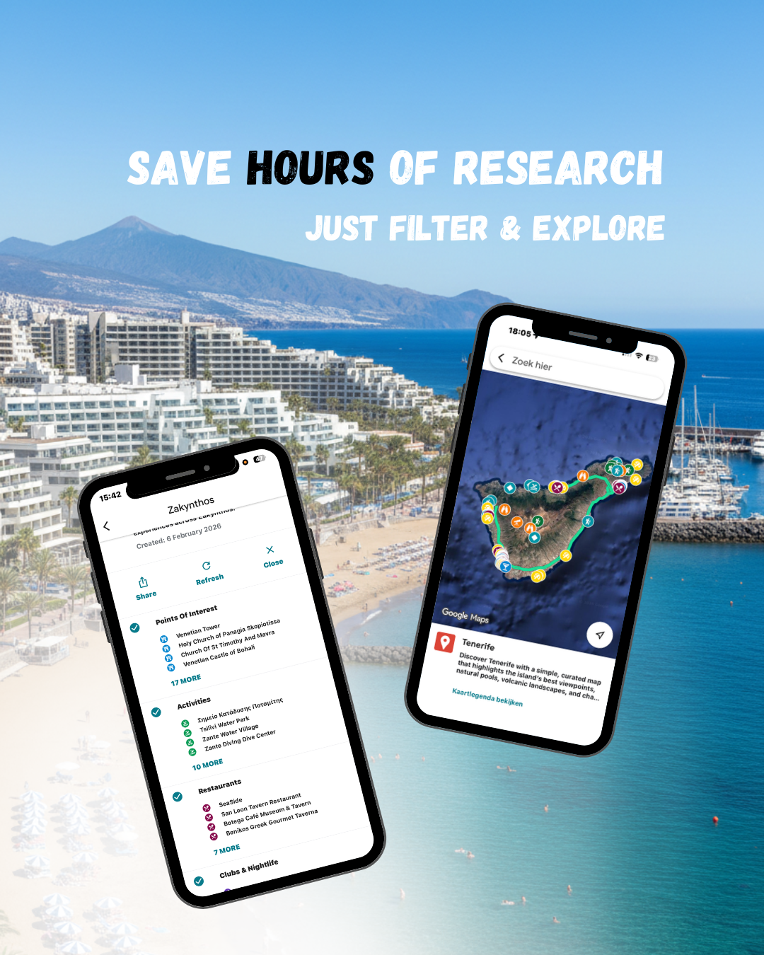 Tenerife Travel Map (Spain)