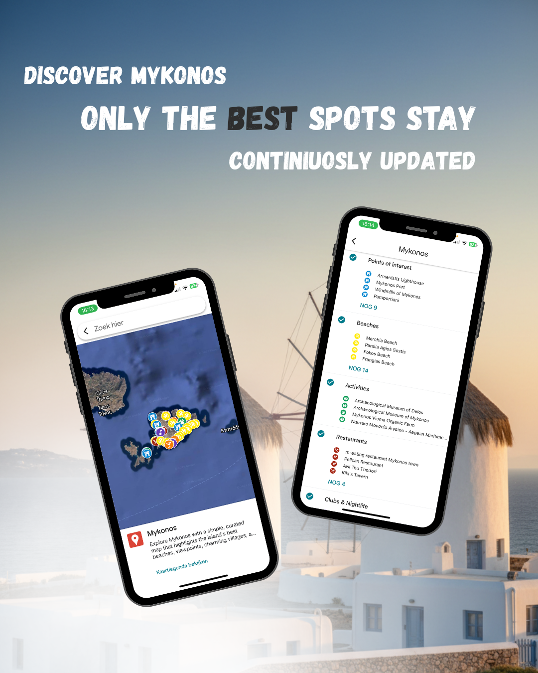 Mykonos Travel Map (Greece)