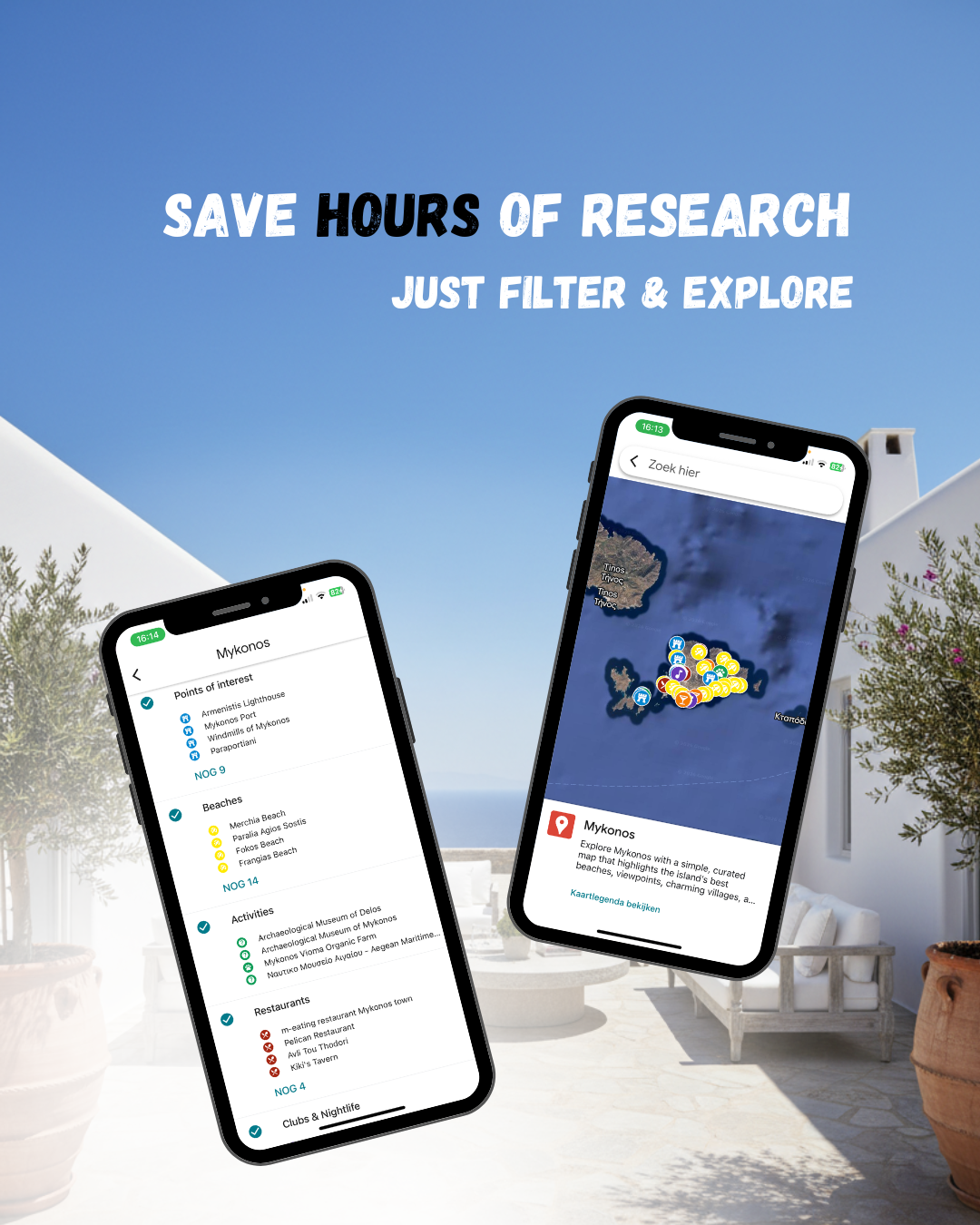 Mykonos Travel Map (Greece)