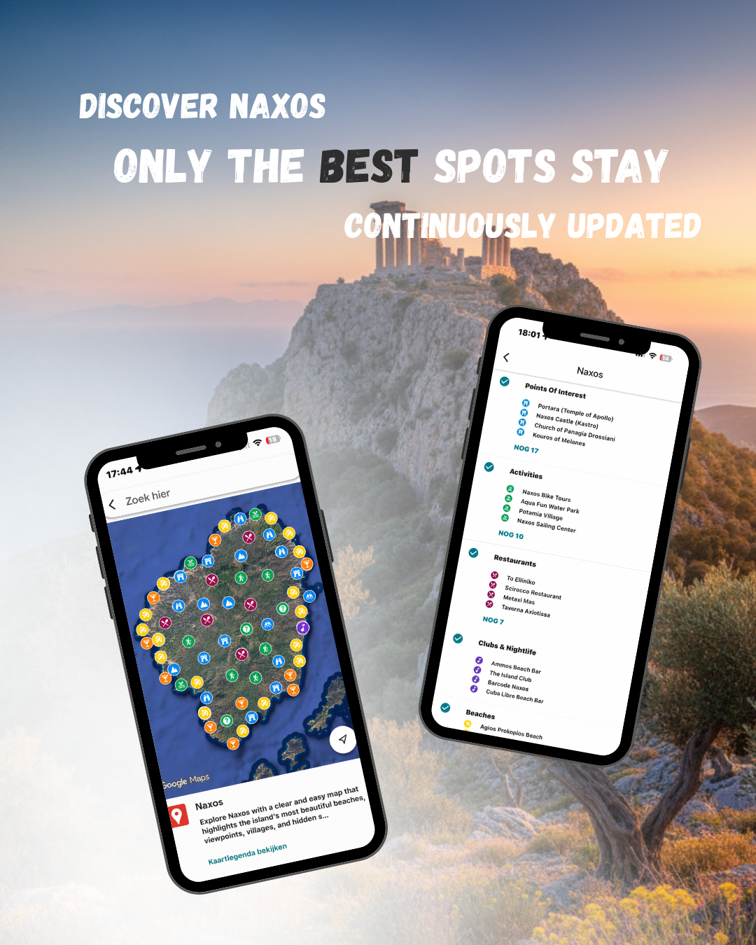 Naxos Travel Map (Greece)