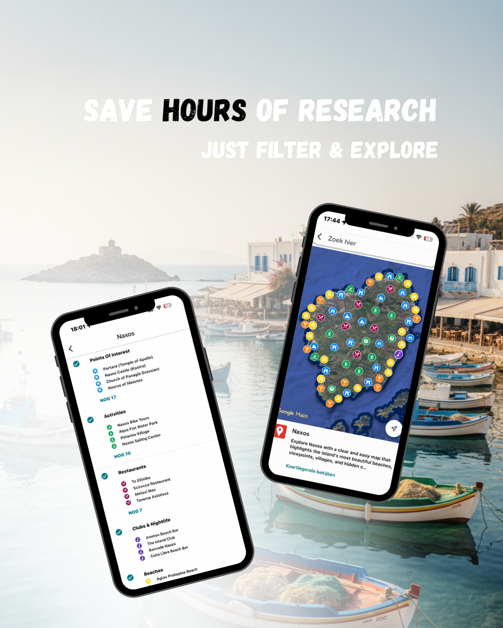 Naxos Travel Map (Greece)