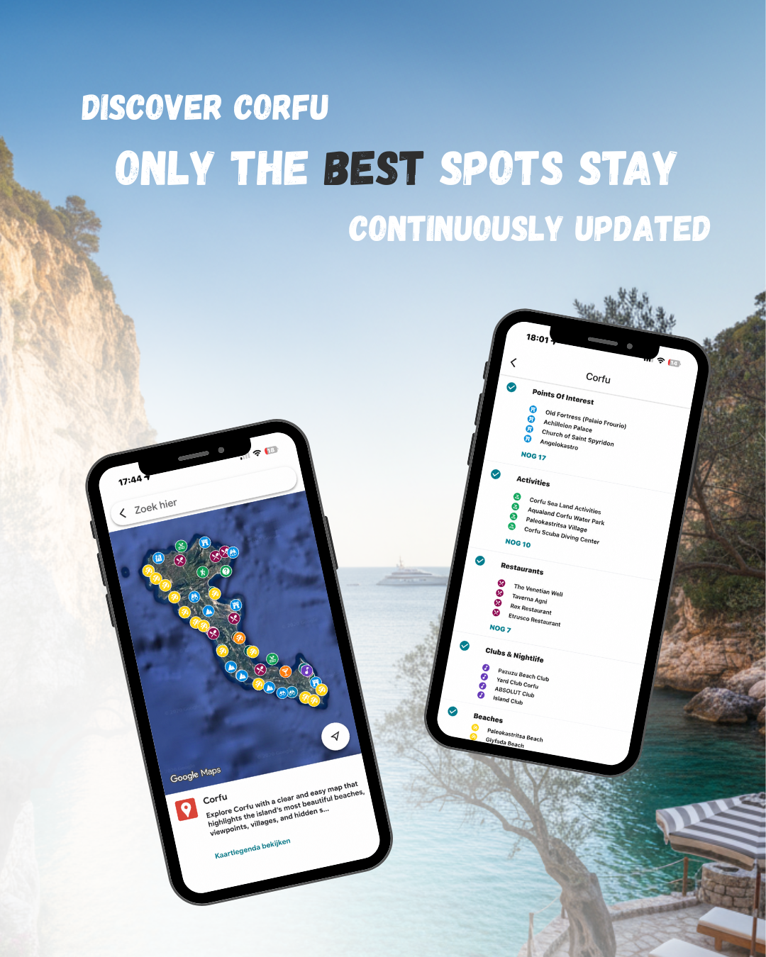 Corfu Travel Map (Greece)