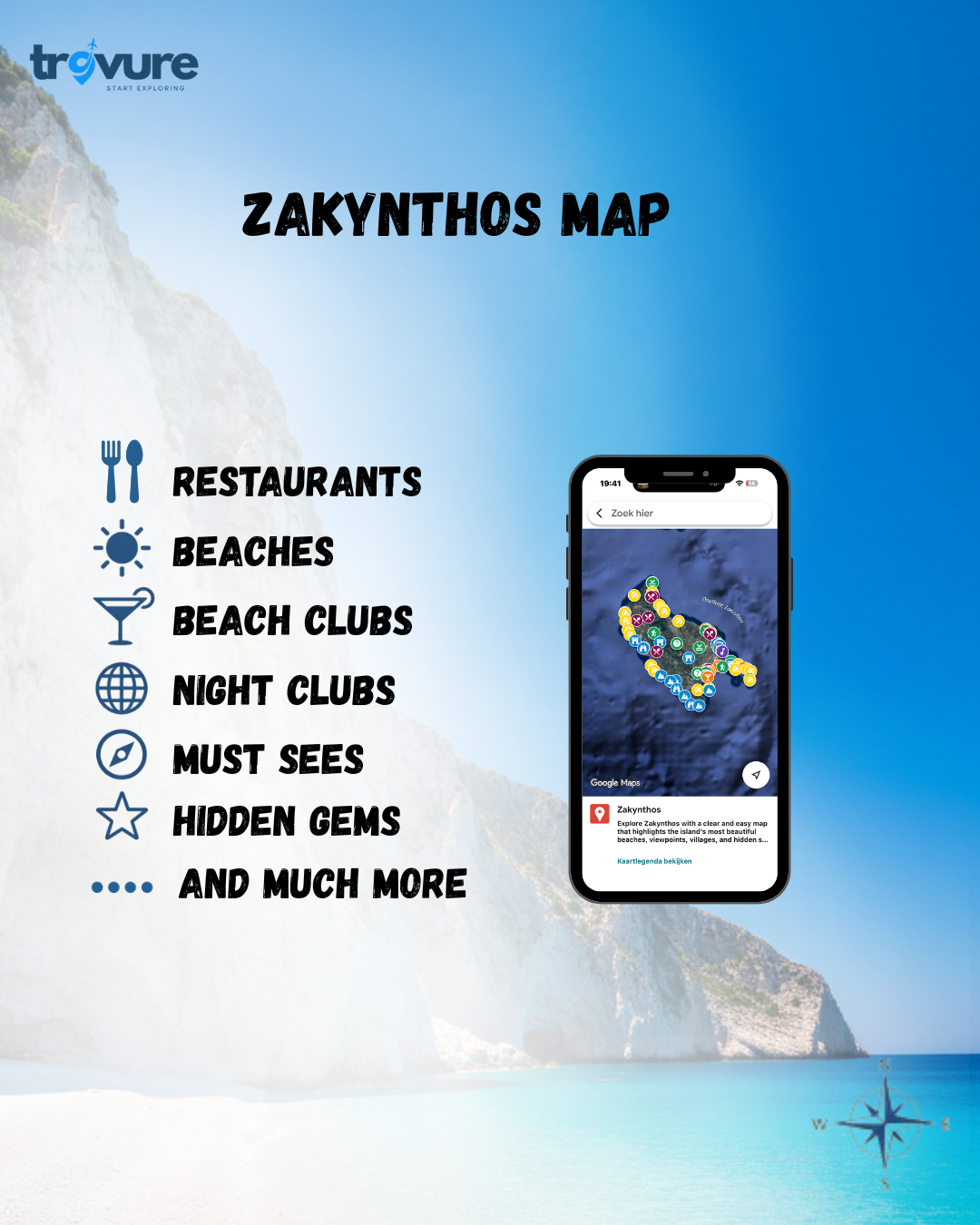 Zakynthos Travel Map (Greece)