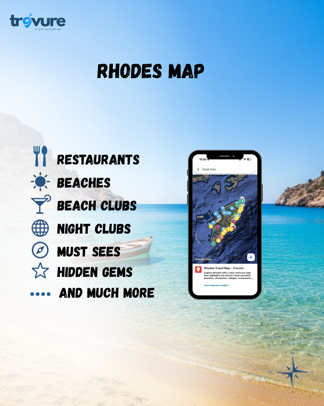 Rhodes Travel Map