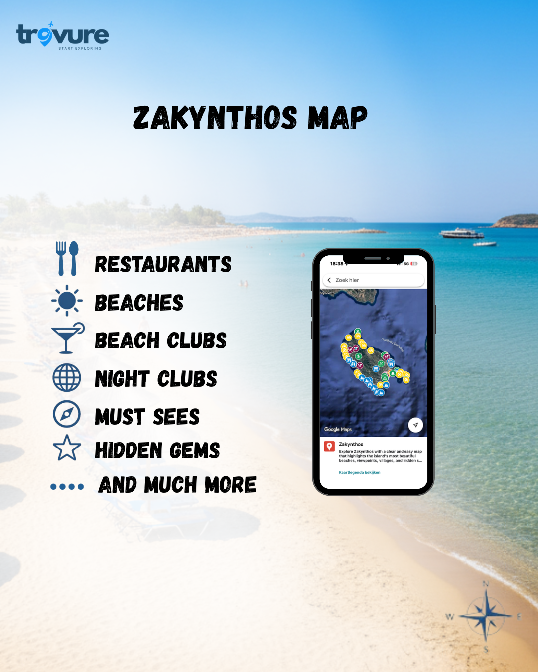 Zakynthos Travel Map (Greece)