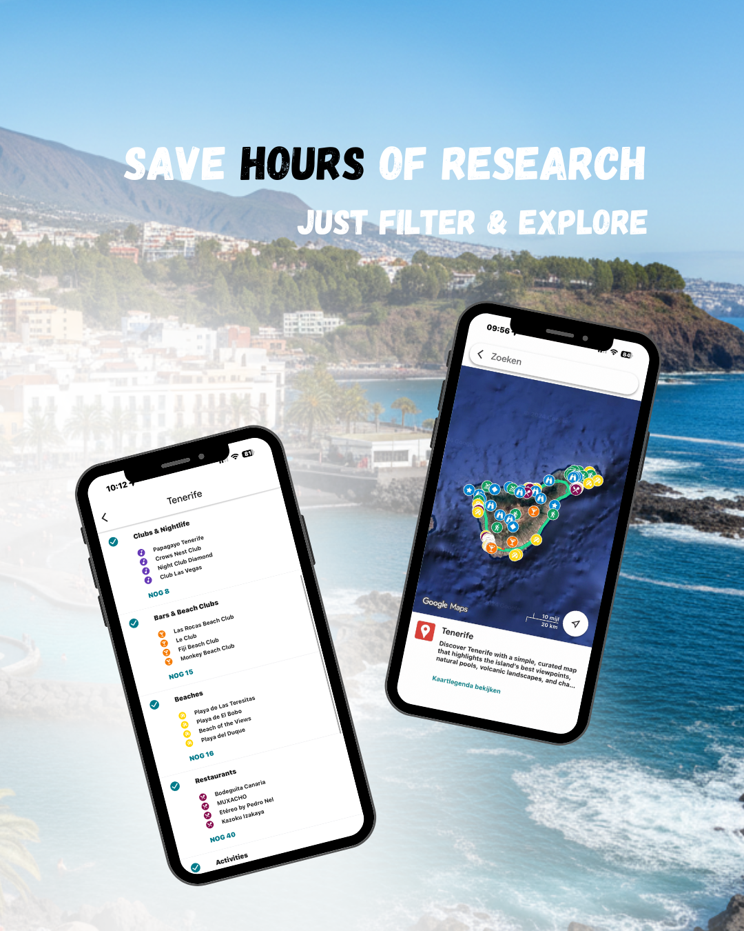 Tenerife Travel Map (Spain)