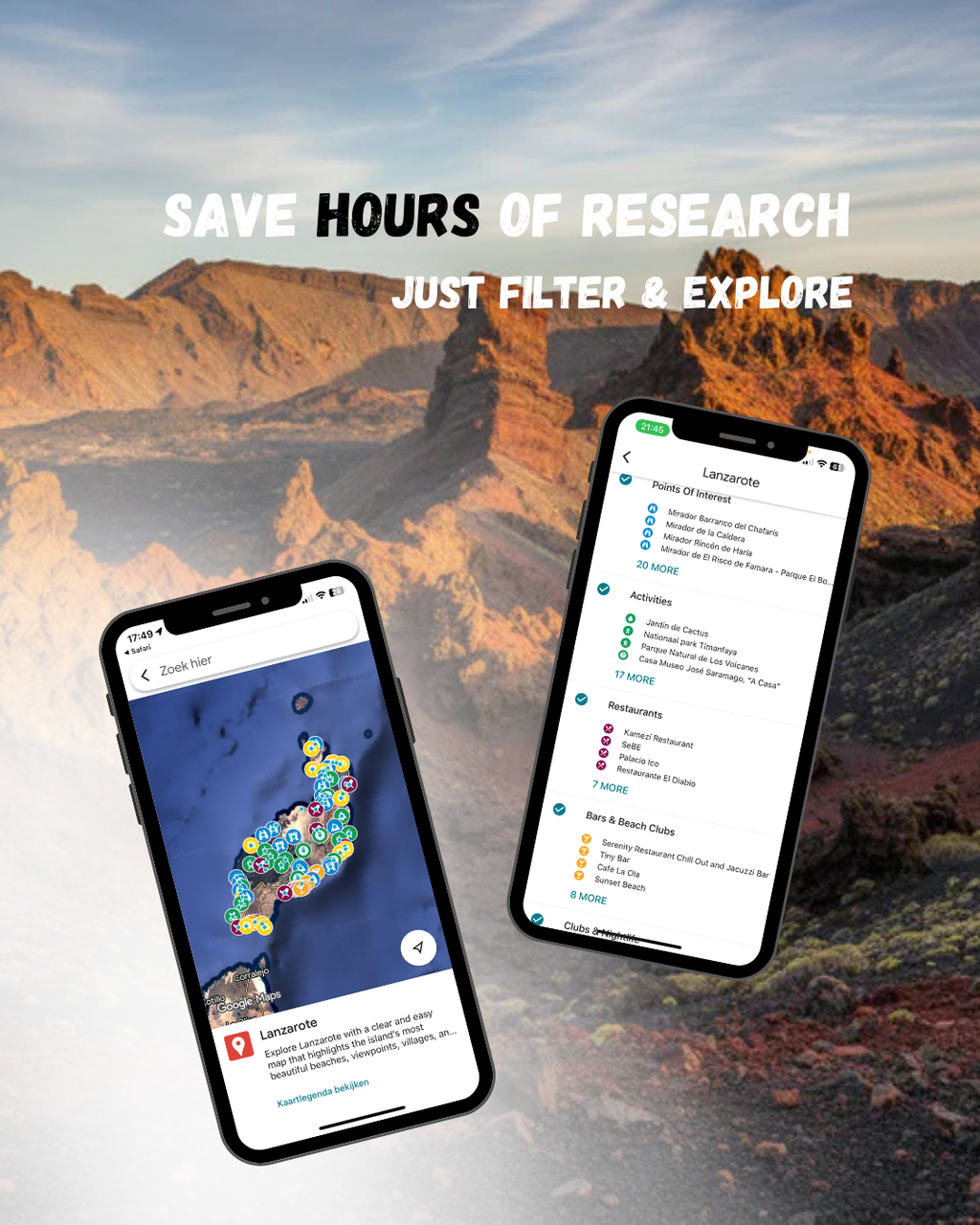 Lanzarote Travel Map (Spain)