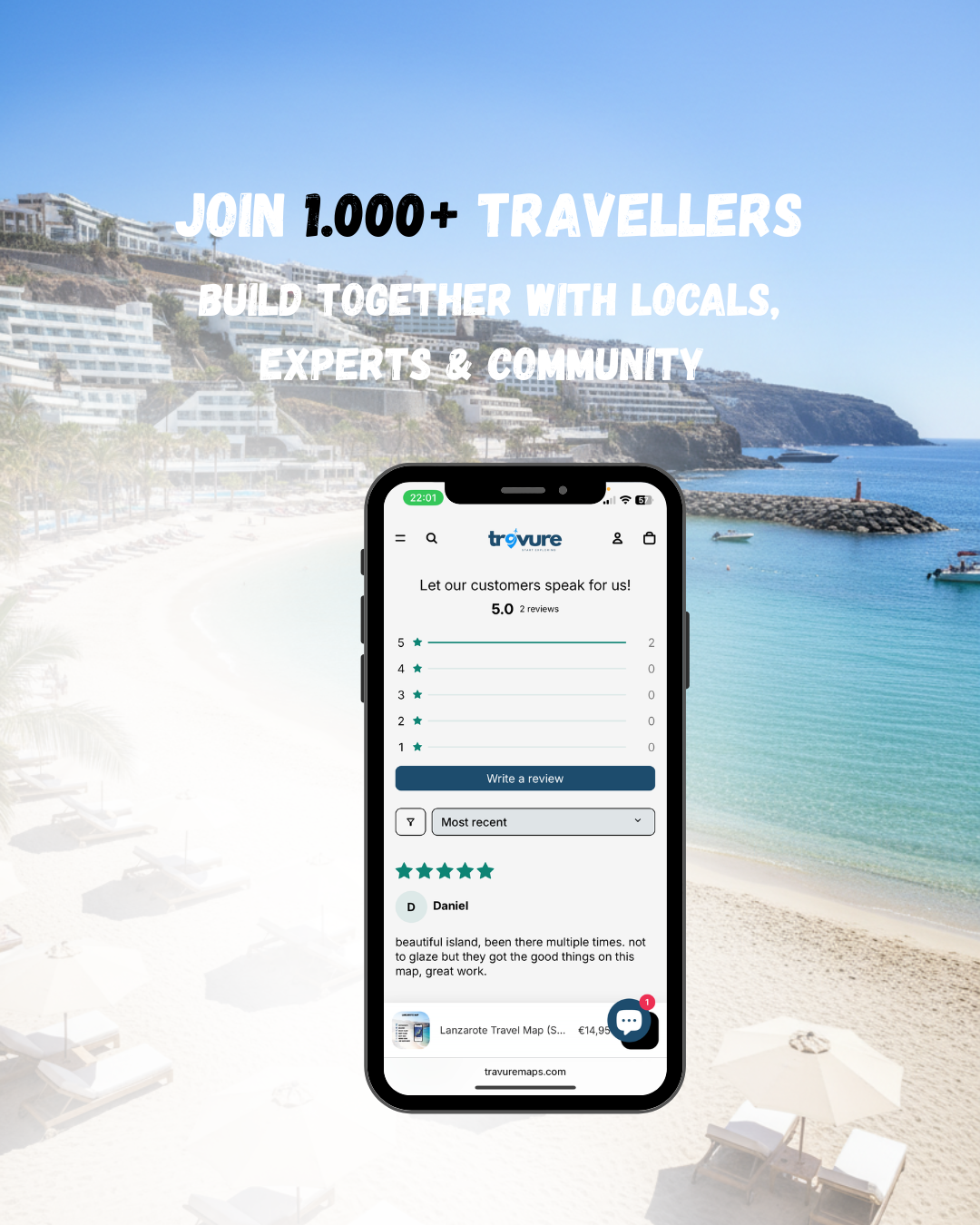 Lanzarote Travel Map (Spain)