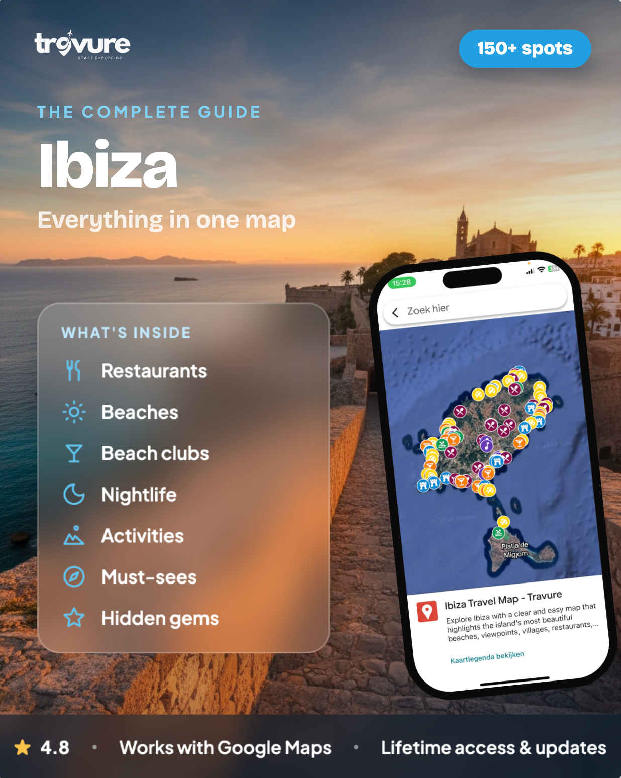 Ibiza Travel Map (Spain)