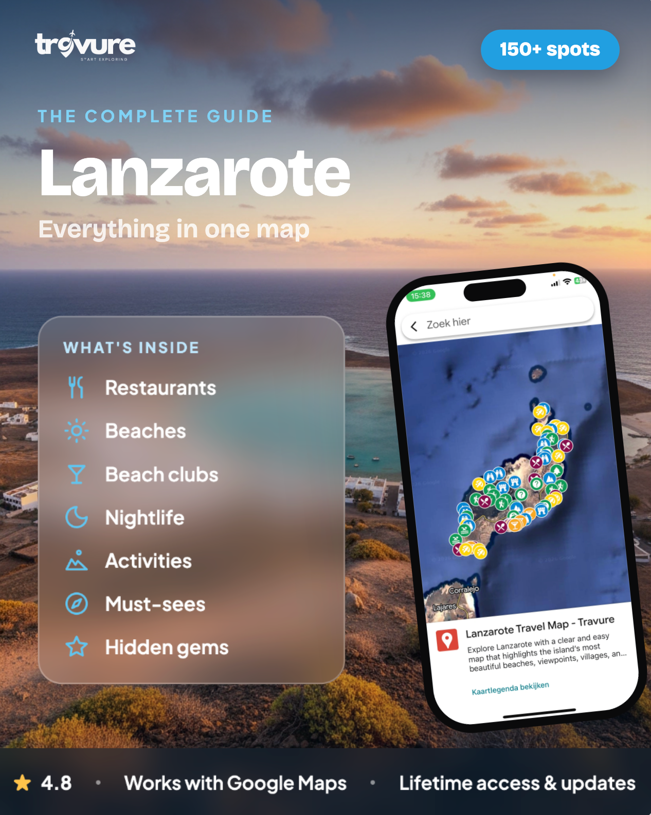 Lanzarote Travel Map (Spain)