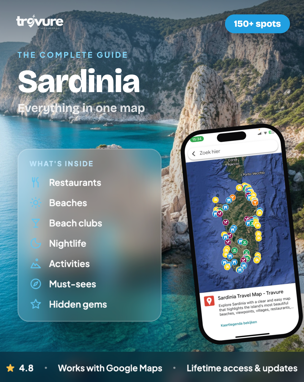 Sardinia Travel Map (Italia)