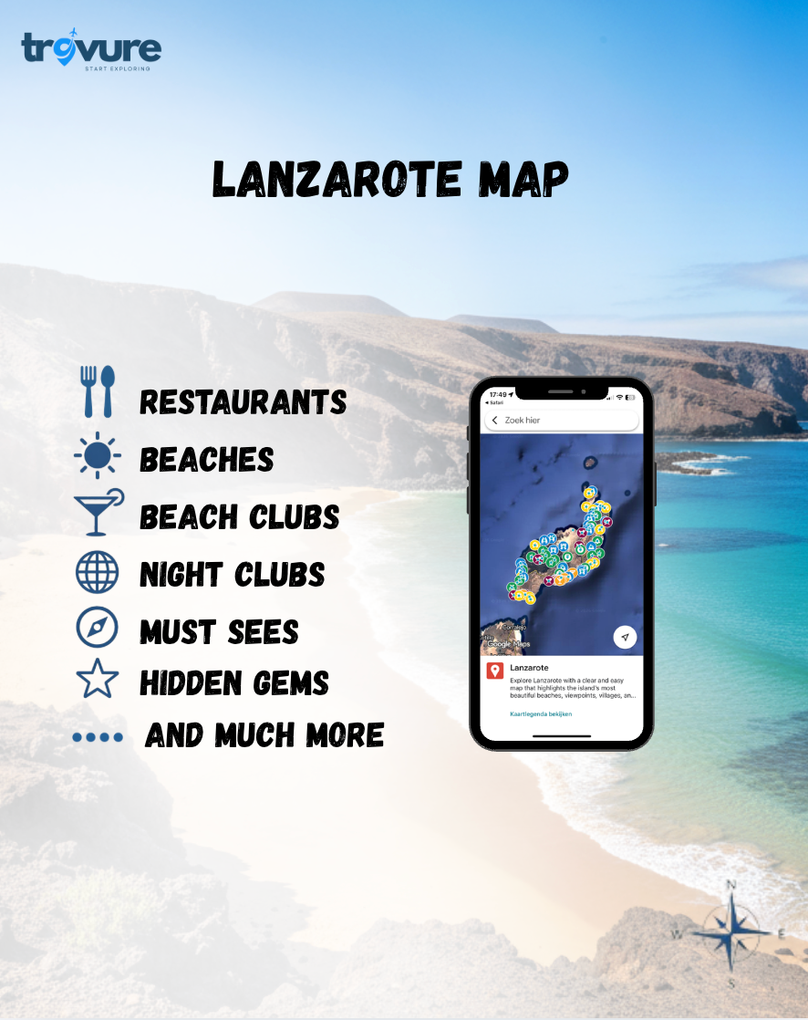 Lanzarote Travel Map (Spain)
