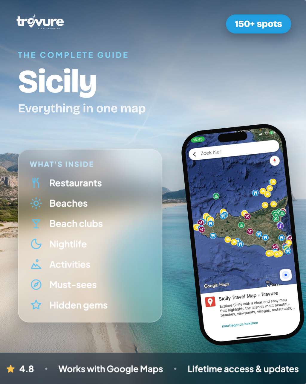 Sicily Travel Map (Italia)
