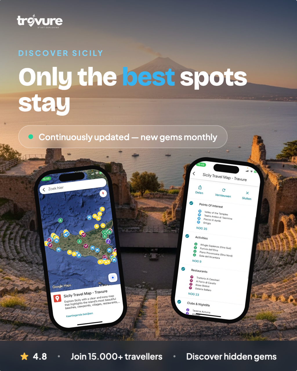 Sicily Travel Map (Italia)
