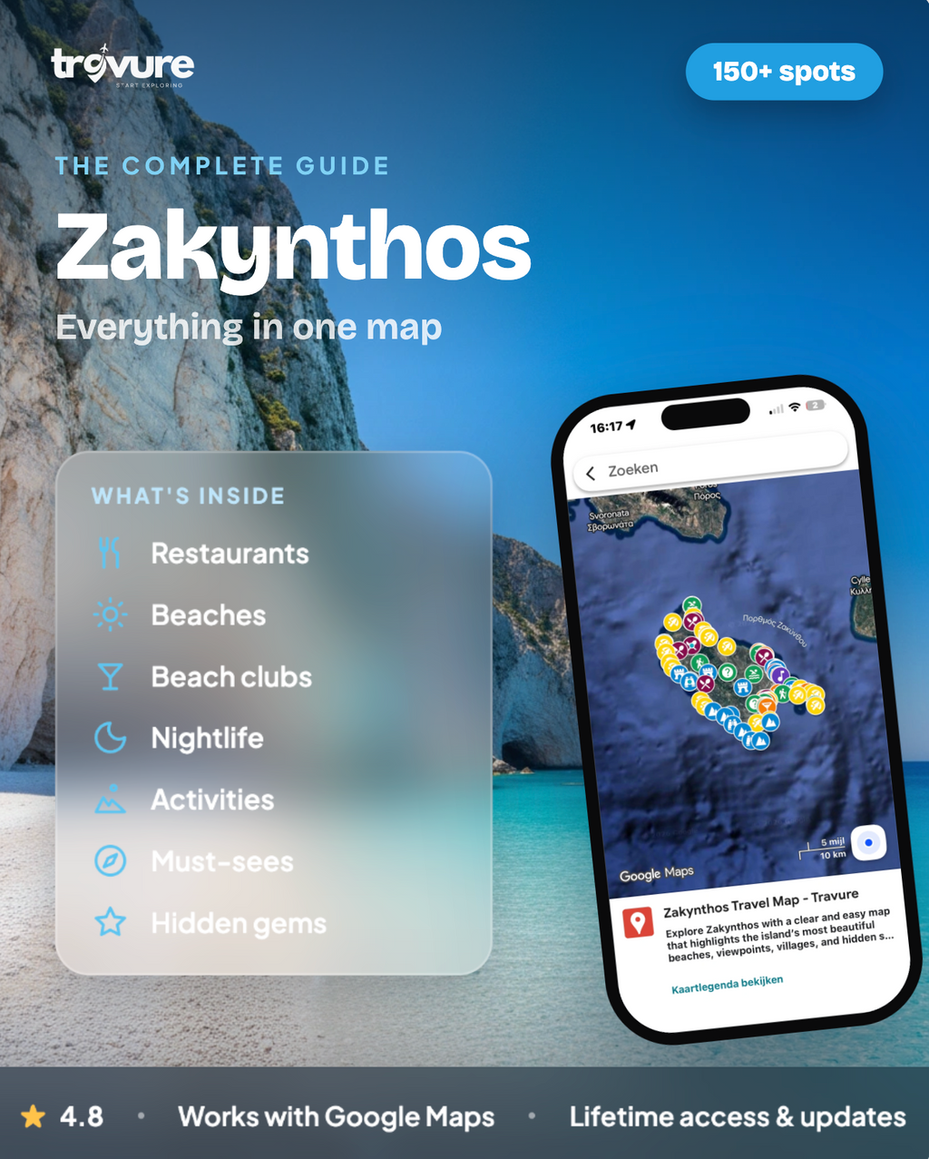 Zakynthos Travel Map (Greece)